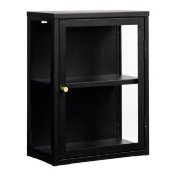 Čierna kovová závesná vitrína 45x60 cm Carmel – Unique Furniture – Obrázok 2