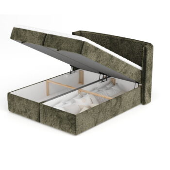 Tmavozelená boxspring posteľ s úložným priestorom 180x200 cm Passion – Maison de Rêve - Image 9