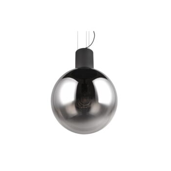 Čierne LED závesné svietidlo so skleneným tienidlom ø 50 cm Cipallone – CINQUE - Image 6