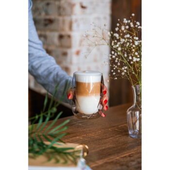 Súprava 2 dvojstenných pohárov na latté Vialli Design Geo, 350 ml - Image 2