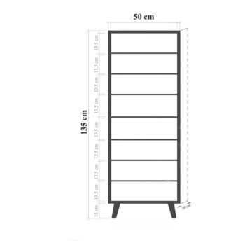 Biela skrinka 50x135 cm Vegas – Kalune Design - Image 6