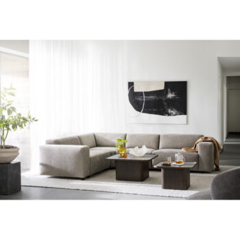 Tmavohnedý konferenčný stolík v dekore duba ø 80 cm Sullivan – Rowico – Obrázok 4