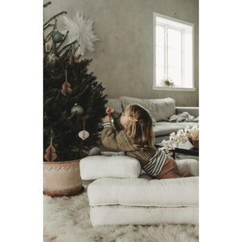 Detské rozkladacie kreslo s taburetkou Karup Design Mini Cube Natural – Obrázok 2