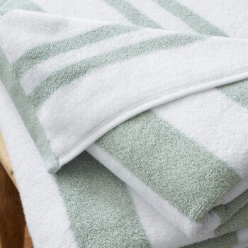 Biely/sivý bavlnený uterák 50x85 cm Stripe Jacquard – Bianca - Image 4