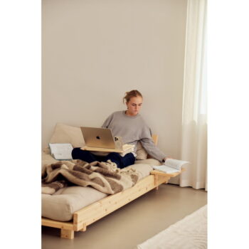 Dvojlôžková posteľ z borovicového dreva s roštom v prírodnej farbe 160x200 cm Social Bed – Karup Design - Image 9