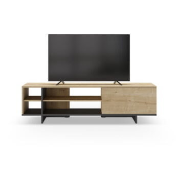 TV stolík v dekore duba v prírodnej farbe 160x44 cm Cequoia – Marckeric – Obrázok 3