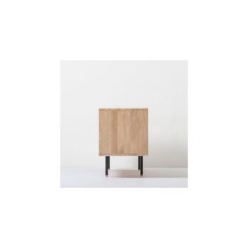 TV stolík z dubového dreva v čierno-prírodnej farbe 180x64 cm Fina – Gazzda – Obrázok 4