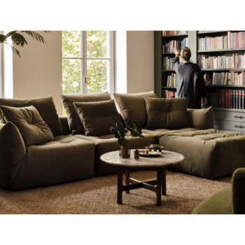 Tmavozelená rohová pohovka (pravý roh/do L) Bloom – Micadoni Home - Image 5