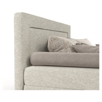 Sivobéžová čalúnená jednolôžková posteľ 80x200 cm Albumy – Maison de Rêve – Obrázok 9