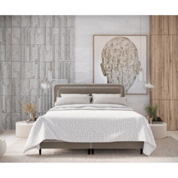 Svetlohnedá boxspring posteľ 200x200 cm Dove – Maison de Rêve - Image 10