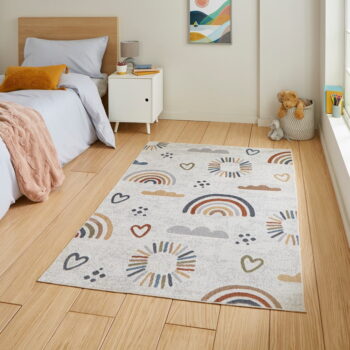 Krémovobiely detský koberec 80x150 cm Vida Kids Rainbow – Think Rugs - Image 2