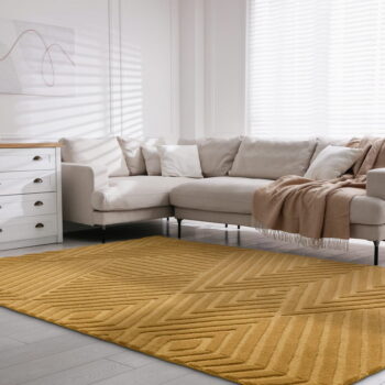 Okrovožltý vlnený koberec 120x170 cm Hague – Asiatic Carpets - Image 2