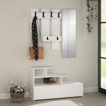 Biela predsieňová zostava Vesty – Kalune Design – Obrázok 2