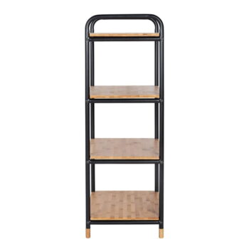 Čierny/v prírodnej farbe kovový kúpeľňový regál 42x94, 5 cm Loft – Wenko - Image 4