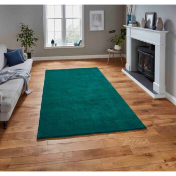 Smaragdovozelený vlnený koberec Think Rugs Kasbah, 150 x 230 cm – Obrázok 7