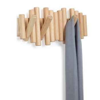 Nástenný vešiak z borovicového dreva v prírodnej farbe Picket - Umbra - Image 4