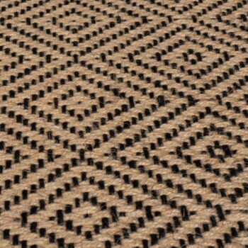 Jutový koberec v čierno-prírodnej farbe 200x290 cm Diamond – Flair Rugs - Image 3