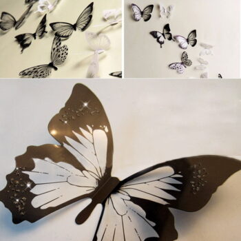 Sada 18 adhezívnych 3D samolepiek Ambiance Butterflies Chic – Obrázok 4