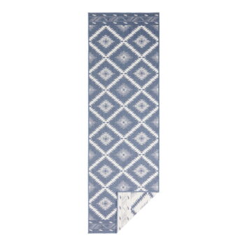 Modro-krémový vonkajší koberec NORTHRUGS Malibu, 350 x 80 cm - Image 4