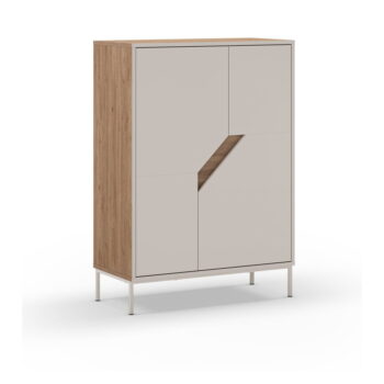 Komoda v dekore duba v krémovo-prírodnej farbe 85x120x40 cm Lilou – Marckeric - Image 3
