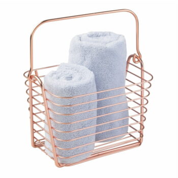 Oranžový kovový závesný košík iDesign, 21,5 x 19 cm - Image 3