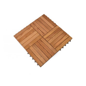 Podlahové dlaždice z jaseňového dreva v súprave 6 ks Rojaplast - Thermowood – Obrázok 2