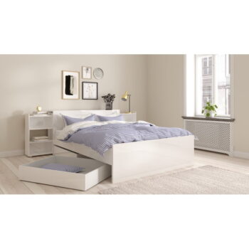 Biele zásuvky pod posteľ v súprave 2 ks 90x190/140x190 cm Naia – Tvilum - Image 11