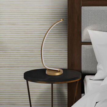 LED stolová lampa v zlatej farbe (výška  43 cm) Bevel – Opviq lights - Image 6