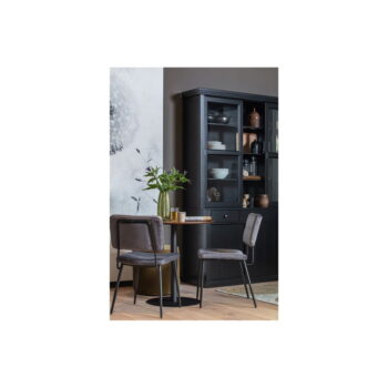 Čierna vitrína z borovicového dreva s posuvnými dverami 166x214 cm Lagos – WOOOD - Image 7