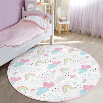 Biely detský koberec ø 100 cm Comfort – Mila Home - Image 7