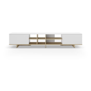 Biely TV stolík 230x44 cm Cequoia – Marckeric