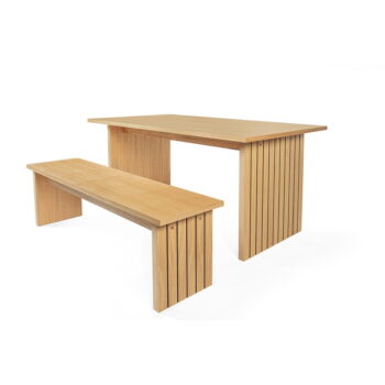 Jedálenský stôl s doskou v dubovom dekore 90x160 cm Stripe - Woodman - Image 6