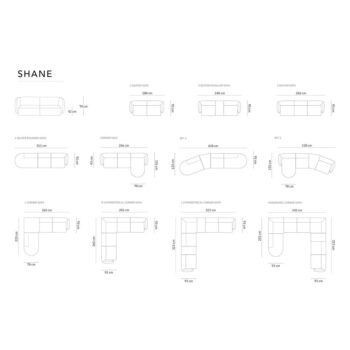 Oranžová pohovka 259 cm Shane – Micadoni Home – Obrázok 6