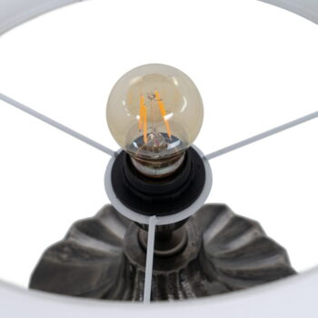 Čierno-biela stolná lampa s textilným tienidlom (výška 52,5 cm) – Ixia - Image 7