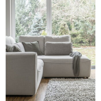 Krémovobiela rozkladacia rohová pohovka (variabilná) Homely Tommy – Miuform - Image 2