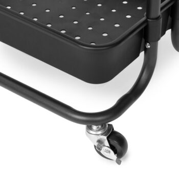Čierny plastový pojazdný regál 43x36 cm Grena – Compactor - Image 5