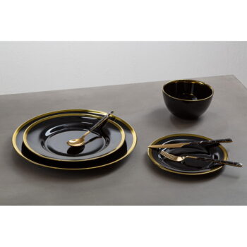 Oceľový príbor v čierno–zlatej farbe 16 ks Avie – Premier Housewares - Image 6