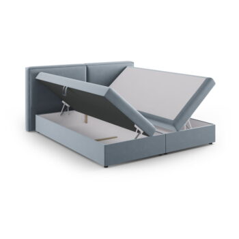 Svetlomodrá boxspring posteľ s úložným priestorom 160x200 cm Arendal – Cosmopolitan Design - Image 3