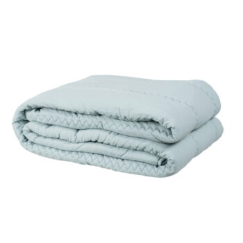 Modro-krémový prešívaný pléd z mikrovlákna 230x280 cm – Ixia – Obrázok 2