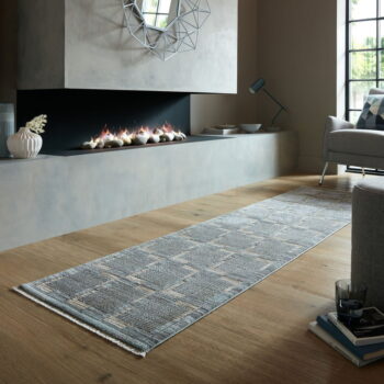 Sivo-béžový behúň 66x240 cm Evelyn Blocks – Flair Rugs - Image 2