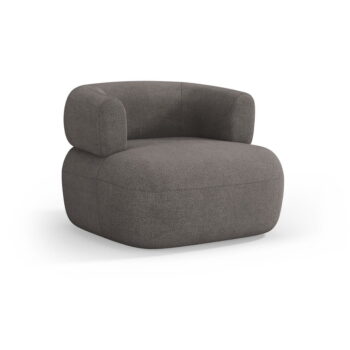 Sivé kreslo z textílie buklé Jenny – Micadoni Home - Image 2