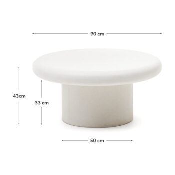 Okrúhly záhradný odkladací stolík ø 90 cm Addaia – Kave Home – Obrázok 7