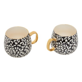 Hrnčeky z kameniny v čierno-zlatej farbe v súprave 2 ks 330 ml London – Premier Housewares