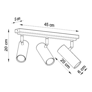 Biele stropné svietidlo 6x45 cm Mira – Nice Lamps - Image 6