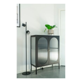 Čierna kovová vitrína 90x110 cm Adelaide – House Nordic - Image 5