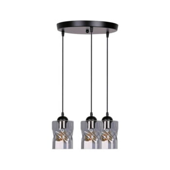 Čierne závesné svietidlo so skleneným tienidlom Felis - Candellux Lighting - Image 7