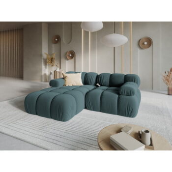 Zamatová pohovka v petrolejovej farbe 191 cm Bellis – Micadoni Home - Image 7