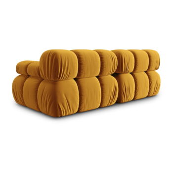Žltá zamatová pohovka 188 cm Bellis – Micadoni Home – Obrázok 3