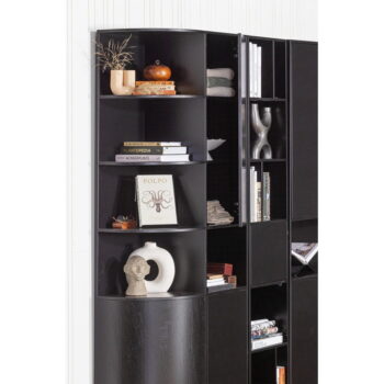 Čierna modulárna knižnica z borovicového dreva 346x210 cm Finca – WOOOD – Obrázok 4