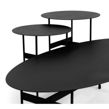Čierny kovový konferenčný stolík 39x120 cm Mira – Spinder Design - Image 6